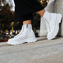 Ботинки Violeta 166-31 white-white в магазине Фонтан Обуви