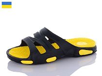 Шлепанцы M&L Alex13 Пляж чорний-жовтий в магазине Фонтан Обуви
