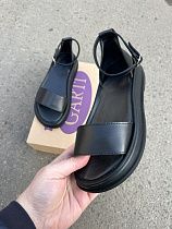 Босоножки No Brand 0183 чорна шкіра в магазине Фонтан Обуви