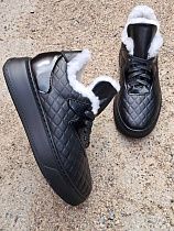 Ботинки Viscala 21115 чёрн/ бел зима в магазине Фонтан Обуви