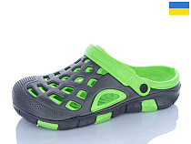 Кроксы Sanlin2 308 зелений-сірий в магазине Фонтан Обуви
