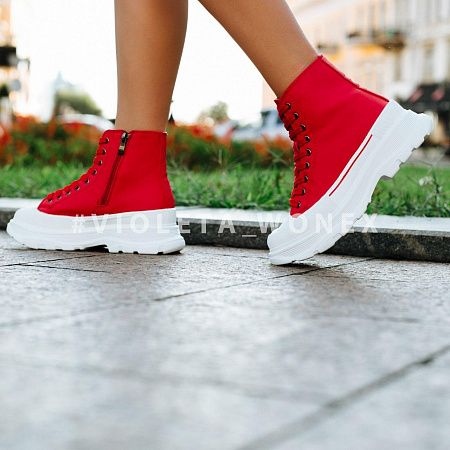 Ботинки Violeta 166-31 red-white в магазине Фонтан Обуви