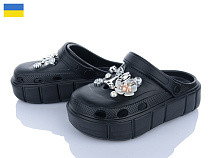 Кроксы Golden Lion 152-2-1 чорний в магазине Фонтан Обуви