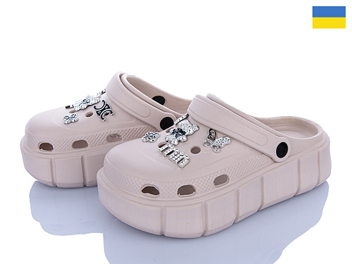 Кроксы Roks 152-224 бежевий в магазине Фонтан Обуви