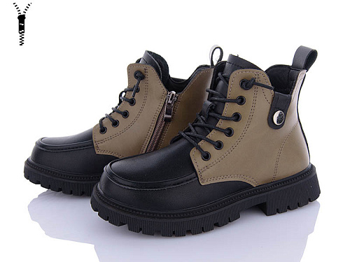 Ботинки Clibee AS123 black-green фліс в магазине Фонтан Обуви