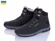 Ботинки Kindzer A20 чорний-сірий в магазине Фонтан Обуви