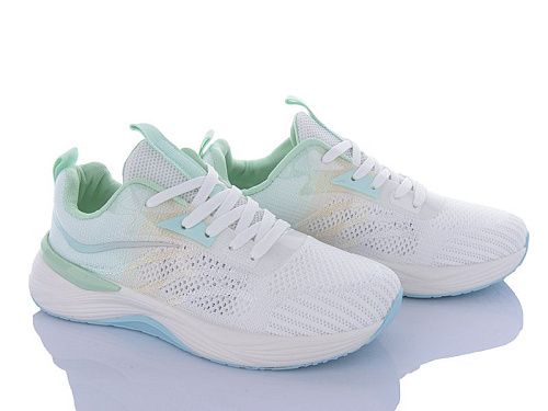 Кроссовки Violeta 149-59 white-green в магазине Фонтан Обуви