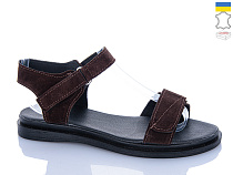 Босоножки Sali 13 шоколад з чор-п. в магазине Фонтан Обуви