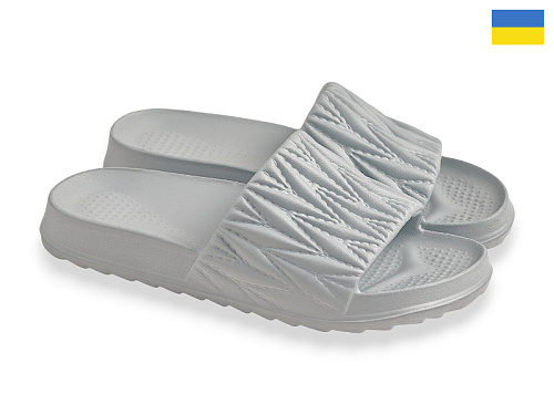 Шлепанцы Rai Shoes ДС81 сірий-блакитний в магазине Фонтан Обуви