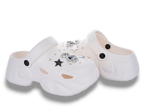 Кроксы Красиво Ян T679 white в магазине Фонтан Обуви