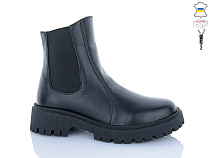 Ботинки Sali 187 чорний к чор-п.зима в магазине Фонтан Обуви