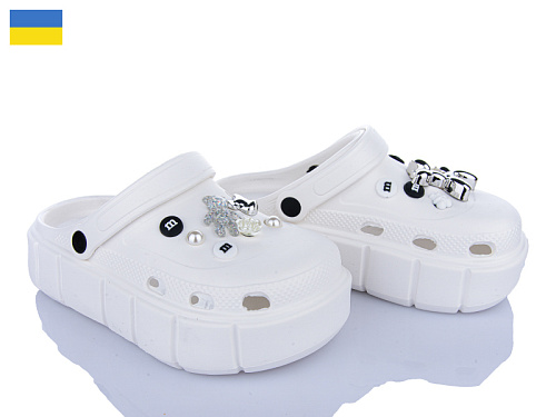 Кроксы Roks Progress 152-2-6 білий в магазине Фонтан Обуви