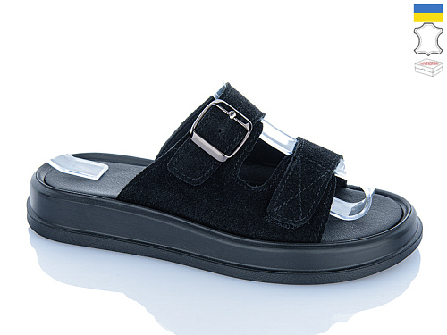 Шлепанцы Sali 10 чорний з чор-п. в магазине Фонтан Обуви