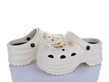 Кроксы Lion-Lu 8899 white в магазине Фонтан Обуви