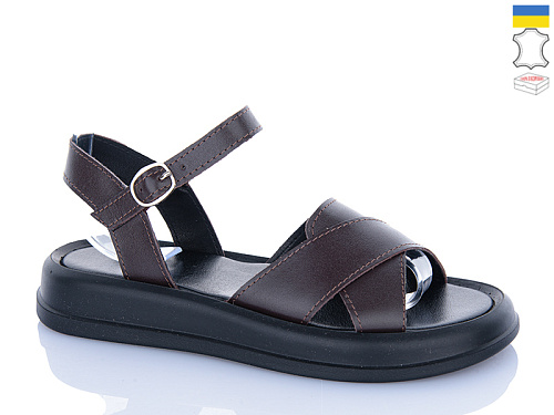 Босоножки Sali 2 коричневий к чор-п. в магазине Фонтан Обуви