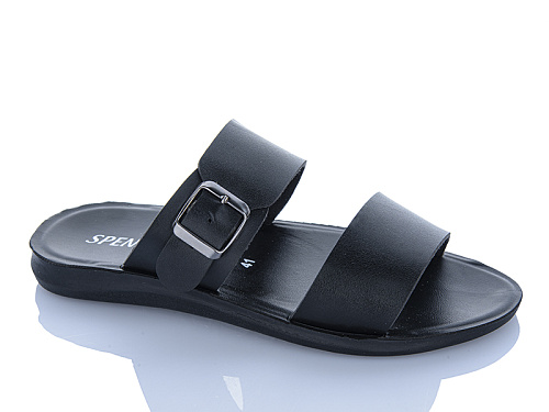 Шлепанцы Jumay SP пряжка чорний в магазине Фонтан Обуви