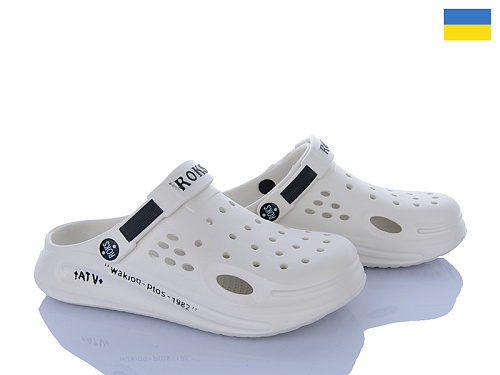 Кроксы Golden Lion 517-009 білий в магазине Фонтан Обуви