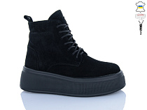 Ботинки Sali 92 чорний з чор-п.зима в магазине Фонтан Обуви