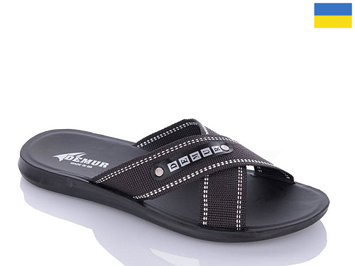 Шлепанцы Gurkem TRK2026-1 чорний-білий батал в магазине Фонтан Обуви