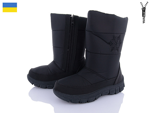 Дутики Favorit 303 чор.чор-п. в магазине Фонтан Обуви