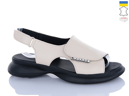 Босоножки Sali 915 бежевий чор-п. в магазине Фонтан Обуви