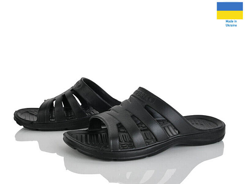 Шлепанцы Rai Shoes Краб новий чорний в магазине Фонтан Обуви