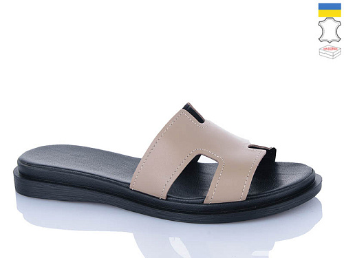 Шлепанцы Sali 507 капучино чор-п. в магазине Фонтан Обуви