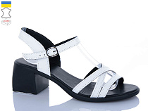 Босоножки Sali 140 білий чор-п. в магазине Фонтан Обуви