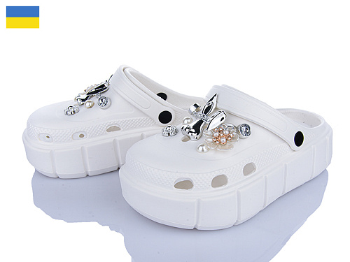 Кроксы Roks Progress 152-2-1 білий в магазине Фонтан Обуви