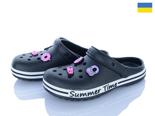 Кроксы Golden Lion N328 чорний в магазине Фонтан Обуви