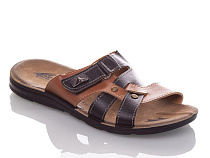 Шлепанцы Demur MK26-2-6844S black-camel в магазине Фонтан Обуви