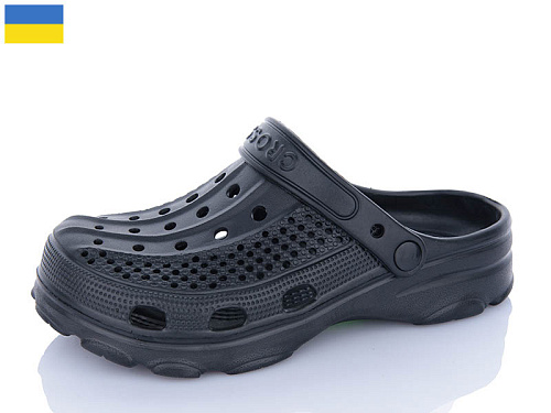 Кроксы Sanlin2 SV21 підліт.чорний в магазине Фонтан Обуви