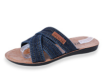 Шлепанцы Jumay SPH джинс 3 смужки в магазине Фонтан Обуви
