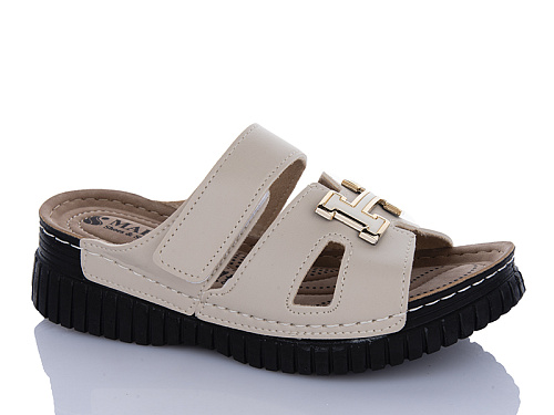 Шлепанцы Sali One 08-01 бежевий в магазине Фонтан Обуви