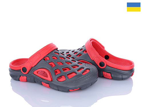 Кроксы Vladimir Cross 308 сірий-червоний в магазине Фонтан Обуви