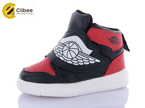 Кроссовки Clibee-Apawwa KJ06 black-red в магазине Фонтан Обуви