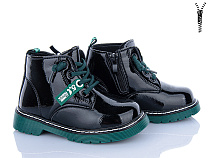 Ботинки Clibee ABC(P)708-1 black-green флис в магазине Фонтан Обуви
