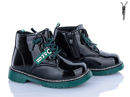 Ботинки Clibee ABC(P)708-1 black-green флис в магазине Фонтан Обуви