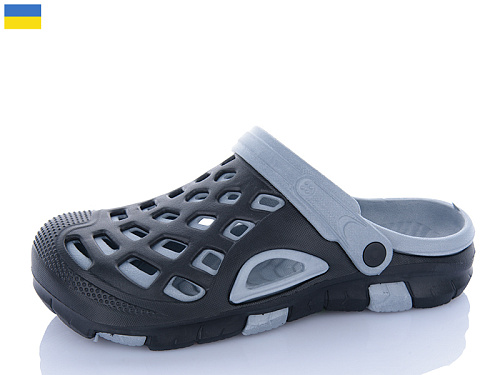 Кроксы Sanlin2 308 чорний-сірий в магазине Фонтан Обуви