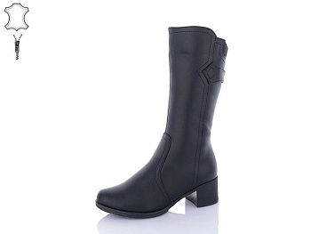 Сапоги Qq Shoes 604 black в магазине Фонтан Обуви