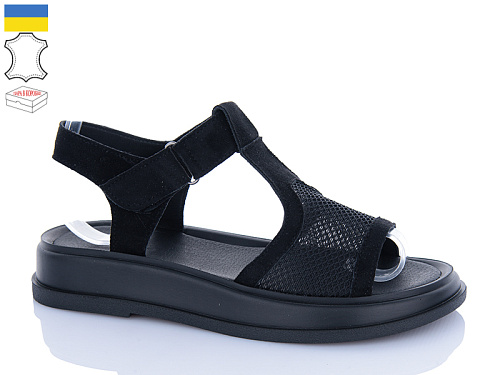 Босоножки Sali 227 чорний з чор-п. в магазине Фонтан Обуви