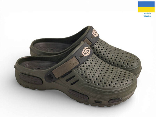 Кроксы Rai Shoes CM118 хакі в магазине Фонтан Обуви