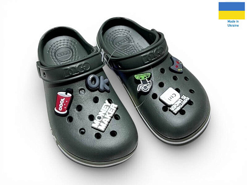 Кроксы Rai Shoes 329 хакі в магазине Фонтан Обуви