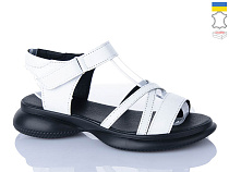 Босоножки Sali 115 білий чор-п. в магазине Фонтан Обуви