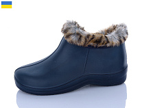 Галоши Lenase D33 хутро синій в магазине Фонтан Обуви