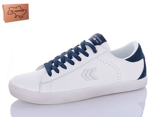 Кеды Restime JMB24037 white-navy в магазине Фонтан Обуви