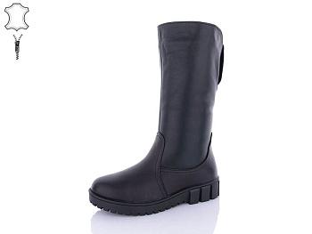 Сапоги Qq Shoes 436 чорний (37-42) в магазине Фонтан Обуви