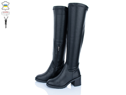 Сапоги Mona Liza 90 чорний шк.єврозима в магазине Фонтан Обуви