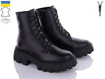 Ботинки Yukiss T25-63 хутро чорний в магазине Фонтан Обуви