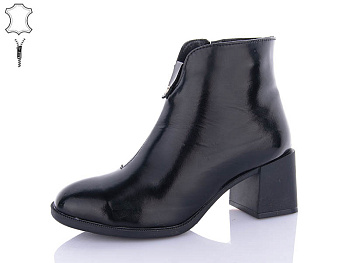 Ботинки Qq Shoes 641-1 лак-black в магазине Фонтан Обуви